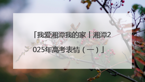 我爱湘潭我的家丨湘潭2025年高考表情（一）