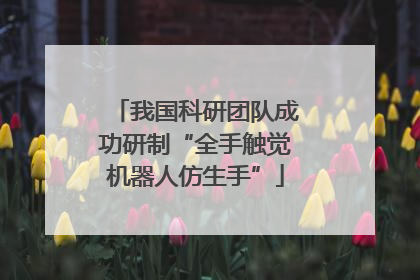 我国科研团队成功研制“全手触觉机器人仿生手”