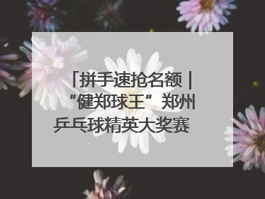 拼手速抢名额｜“健郑球王”郑州乒乓球精英大奖赛报名火热