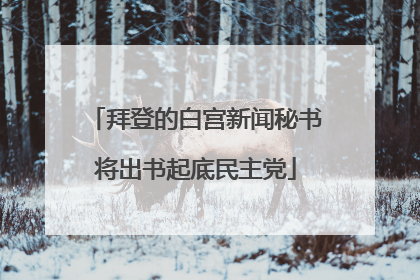 拜登的白宫新闻秘书将出书起底民主党