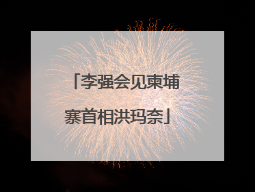 李强会见柬埔寨首相洪玛奈