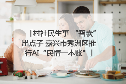 村社民生事 “智囊”出点子 嘉兴市秀洲区推行AI“民情一本账”