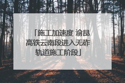 施工加速度 渝昆高铁云南段进入无砟轨道施工阶段