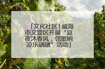 文化社区│威海市文登区开展“夏夜沐春风，邻里纳凉乐融融”活动