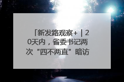 新发路观察+｜20天内，省委书记两次“四不两直”暗访，有何深意？