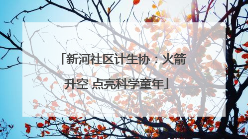 新河社区计生协：火箭升空 点亮科学童年