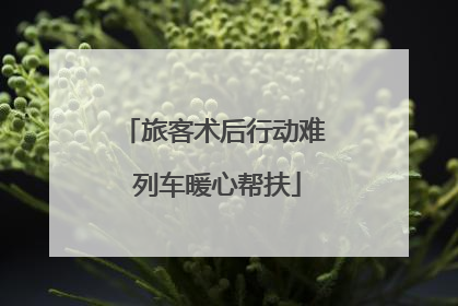 旅客术后行动难 列车暖心帮扶