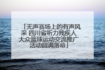 无声赛场上的有声风采 四川省听力残疾人大众篮球运动交流推广活动圆满落幕