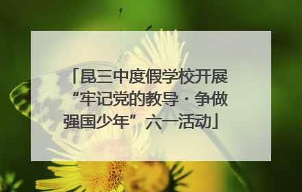 昆三中度假学校开展“牢记党的教导・争做强国少年”六一活动
