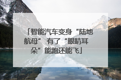 智能汽车变身“陆地航母” 有了“眼睛耳朵”能跑还能飞