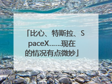 比心、特斯拉、SpaceX……现在的情况有点微妙