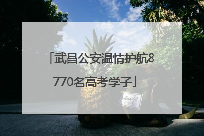 武昌公安温情护航8770名高考学子