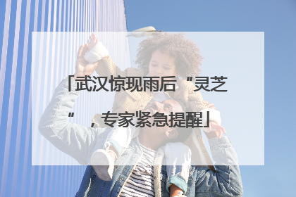 武汉惊现雨后“灵芝”，专家紧急提醒