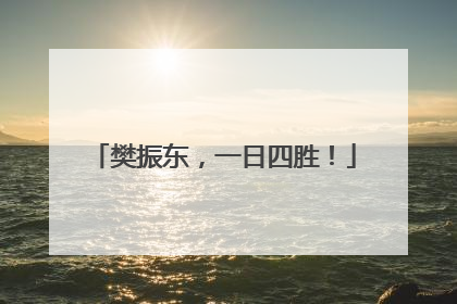 樊振东，一日四胜！