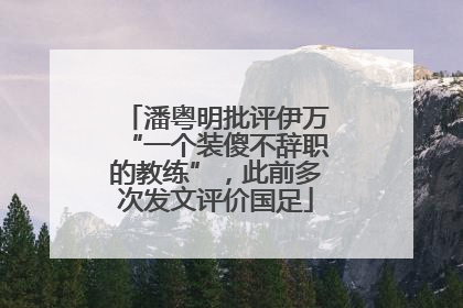 潘粤明批评伊万“一个装傻不辞职的教练”，此前多次发文评价国足