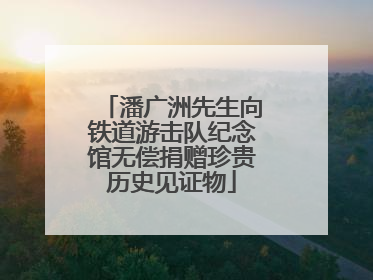 潘广洲先生向铁道游击队纪念馆无偿捐赠珍贵历史见证物