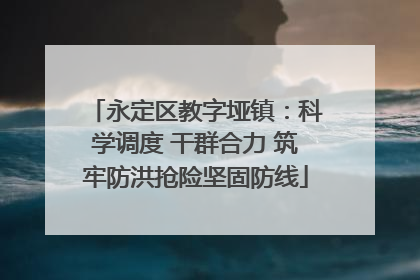 永定区教字垭镇：科学调度 干群合力 筑牢防洪抢险坚固防线