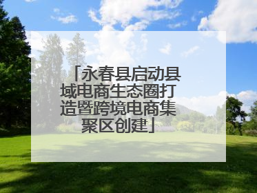 永春县启动县域电商生态圈打造暨跨境电商集聚区创建