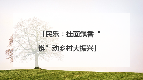 民乐：挂面飘香“链”动乡村大振兴