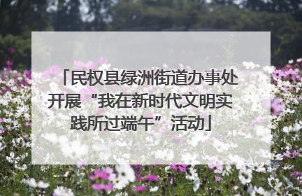 民权县绿洲街道办事处开展“我在新时代文明实践所过端午”活动