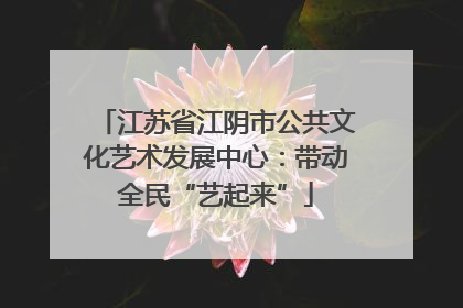 江苏省江阴市公共文化艺术发展中心：带动全民“艺起来”