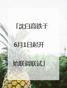 沈白高铁于6月1日起开始联调联试