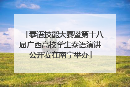 泰语技能大赛暨第十八届广西高校学生泰语演讲公开赛在南宁举办