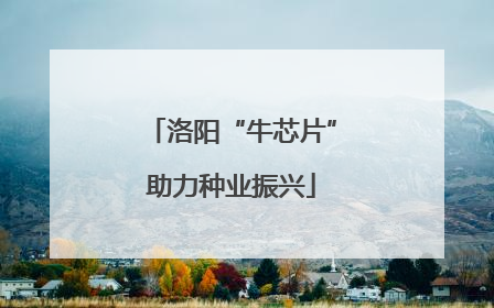洛阳“牛芯片”助力种业振兴