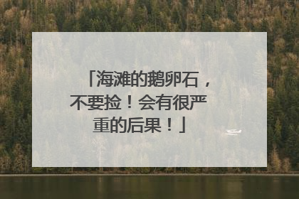 海滩的鹅卵石，不要捡！会有很严重的后果！