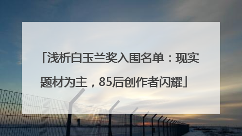 浅析白玉兰奖入围名单：现实题材为主，85后创作者闪耀