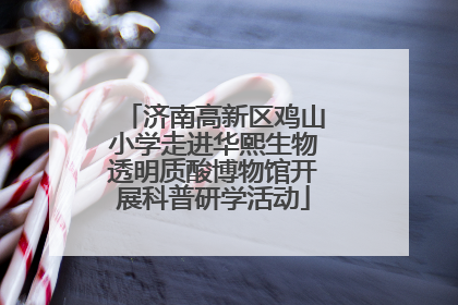 济南高新区鸡山小学走进华熙生物透明质酸博物馆开展科普研学活动