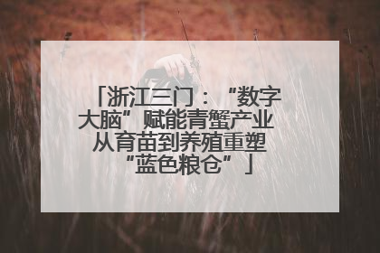 浙江三门：“数字大脑”赋能青蟹产业 从育苗到养殖重塑“蓝色粮仓”