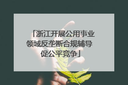 浙江开展公用事业领域反垄断合规辅导 促公平竞争