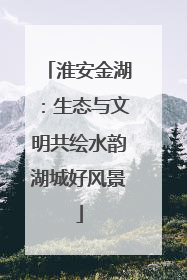 淮安金湖：生态与文明共绘水韵湖城好风景