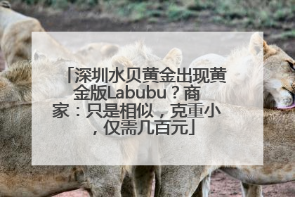 深圳水贝黄金出现黄金版Labubu？商家：只是相似，克重小，仅需几百元