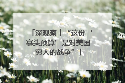 深观察丨“这份‘寡头预算’是对美国穷人的战争”