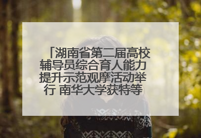 湖南省第二届高校辅导员综合育人能力提升示范观摩活动举行 南华大学获特等奖和一等奖