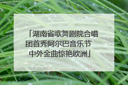 湖南省歌舞剧院合唱团首秀阿尔巴音乐节 中外金曲惊艳欧洲