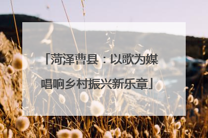 菏泽曹县：以歌为媒 唱响乡村振兴新乐章