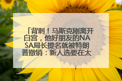 背刺！马斯克刚离开白宫，他好朋友的NASA局长提名就被特朗普撤销：新人选要在太空实现“美国优先”