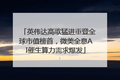 英伟达高歌猛进重登全球市值榜首，微美全息AI催生算力需求爆发
