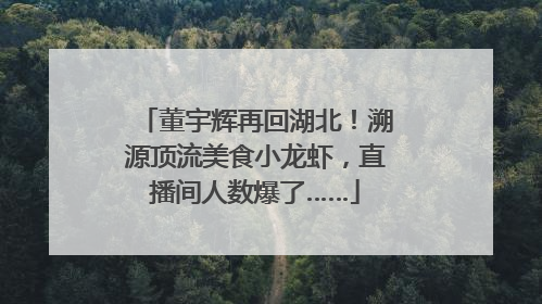 董宇辉再回湖北！溯源顶流美食小龙虾，直播间人数爆了……