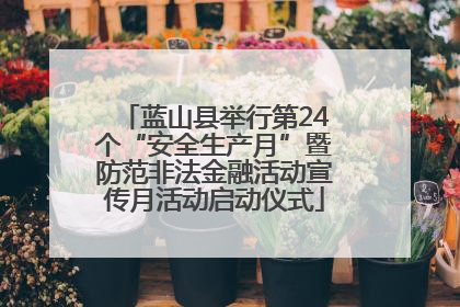 蓝山县举行第24个“安全生产月”暨防范非法金融活动宣传月活动启动仪式