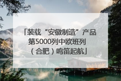 装载“安徽制造”产品 第5000列中欧班列（合肥）鸣笛起航