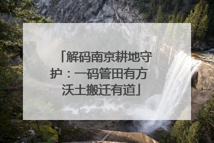 解码南京耕地守护：一码管田有方 沃土搬迁有道