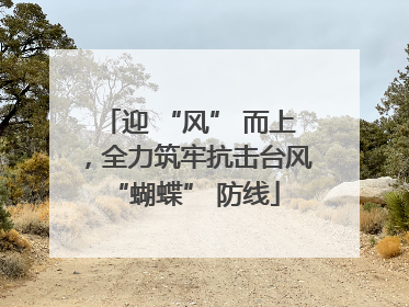迎 “风” 而上，全力筑牢抗击台风 “蝴蝶” 防线