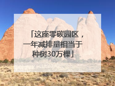 这座零碳园区，一年减排量相当于种树30万棵