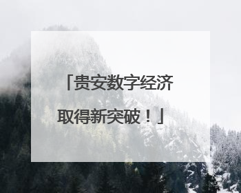贵安数字经济取得新突破！