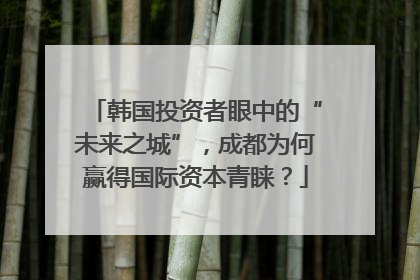 韩国投资者眼中的“未来之城”，成都为何赢得国际资本青睐？