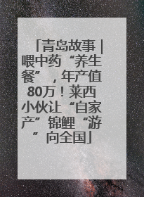 青岛故事｜喂中药“养生餐”，年产值80万！莱西小伙让“自家产”锦鲤“游”向全国